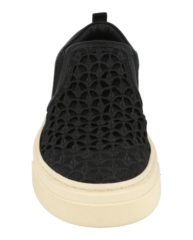 Salvatore Ferragamo Cassina Slip-On Sneakers in black, photo 4 of 6 from ShopSimon