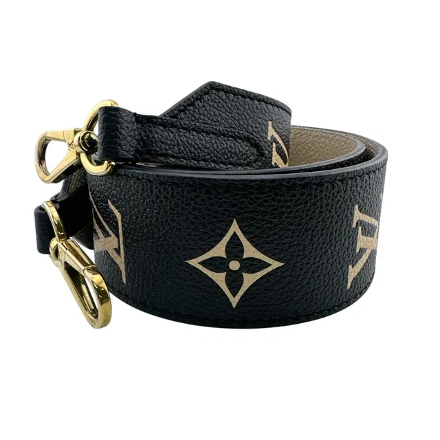 Louis Vuitton Noir Shoulder Strap in Black Leather from The Reluxe