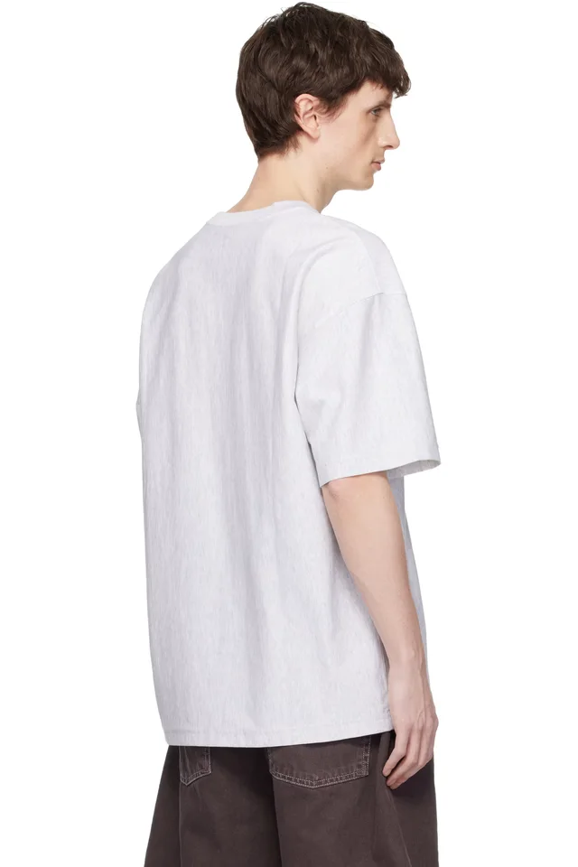 Carhartt Work In Progress Gray WIP Label T-shirt, photo 3 of 4 from SSENSE