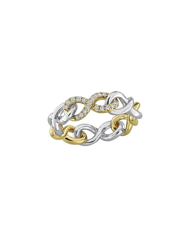 Created Forever Silver 0.19 ct. tw. Lab-Grown Diamond Infinity Eternity Ring, image 1 of 1 from Gilt