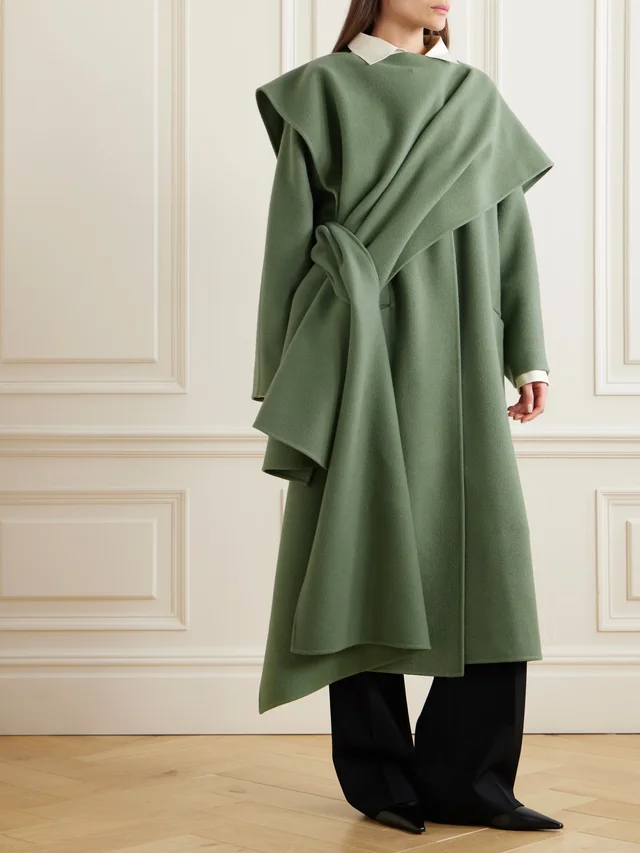 THE ROW Keran Top cashmere wrap in Green, photo 2 of 2 from NET-A-PORTER (Canada)