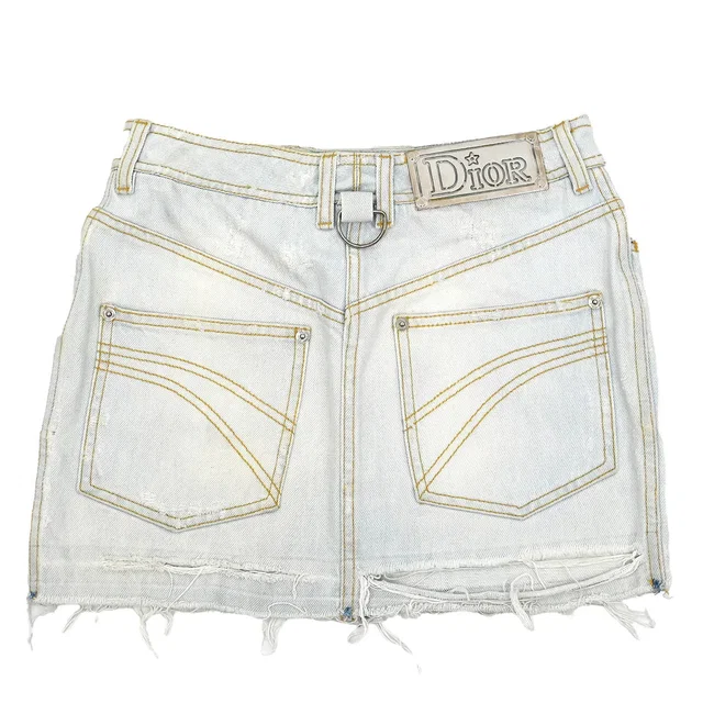 Dior 2004 Skirt Denim Light Blue #34 in Blue Denim from AMORE Vintage Tokyo