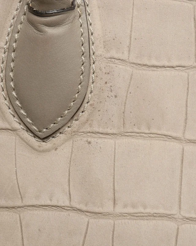 Celine Crocodile Embossed Nubuck Luggage Phantom Tote Bag in Suede from A Retro Tale, photo 7 of 9