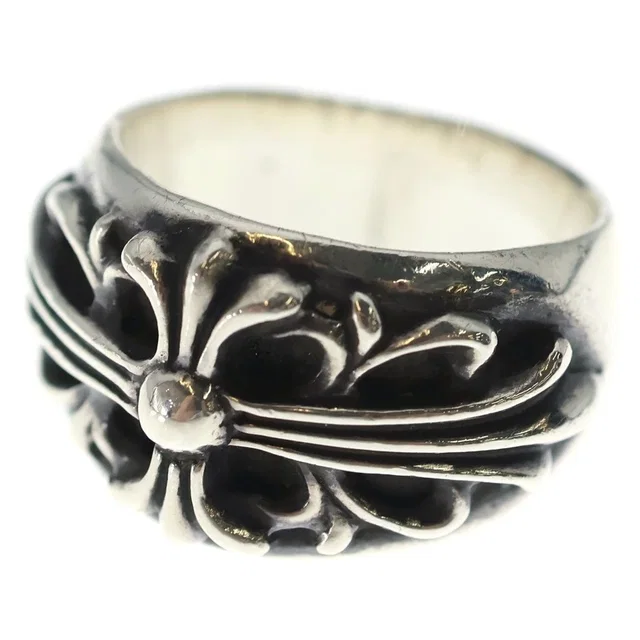 Chrome Hearts Flrl Floral Cross Ring Silver in Silver from The Reluxe