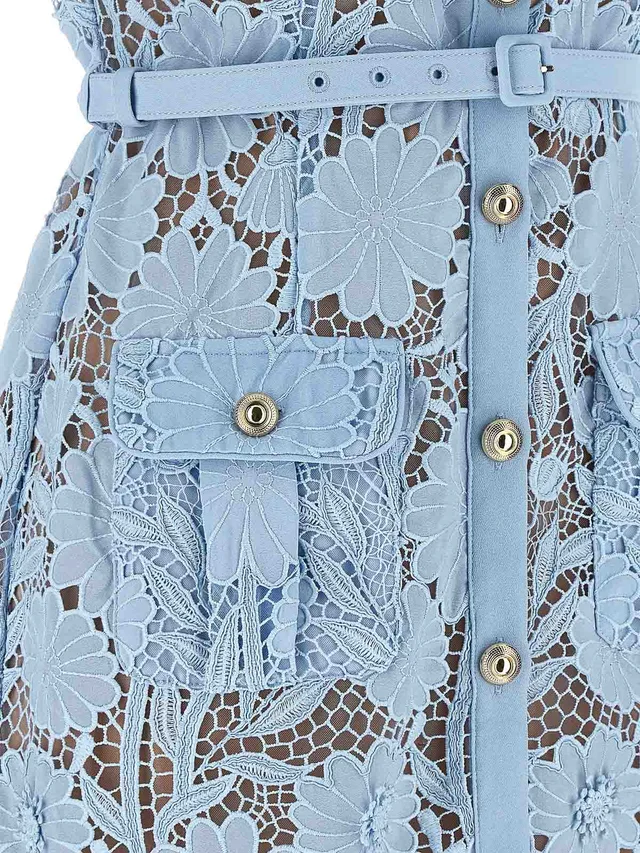 Self-Portrait Lace Tie Neck Midi Dress, photo 6 of 9 from SENSER