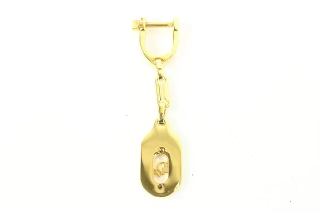 Dior Gold Bag Charm Logo Pendant Keychain in Gold from Bagriculture