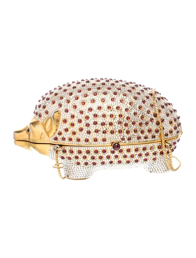 Judith Leiber Crystal Shoulder Bag in gold Leather from The RealReal, photo 1 of 1