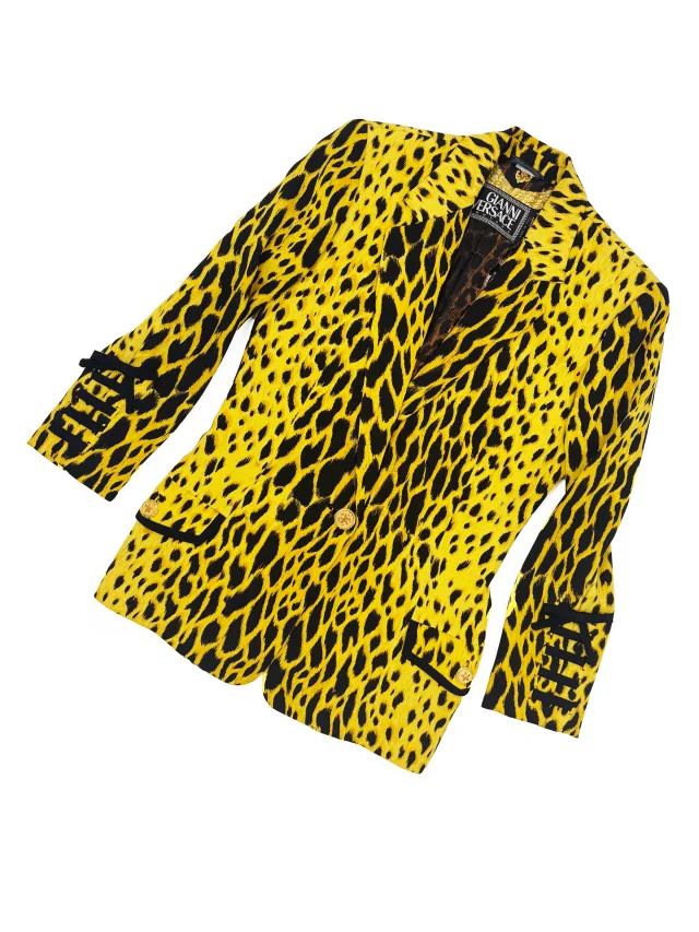 Versace S/ 1992 leopard print blazer from James Veloria