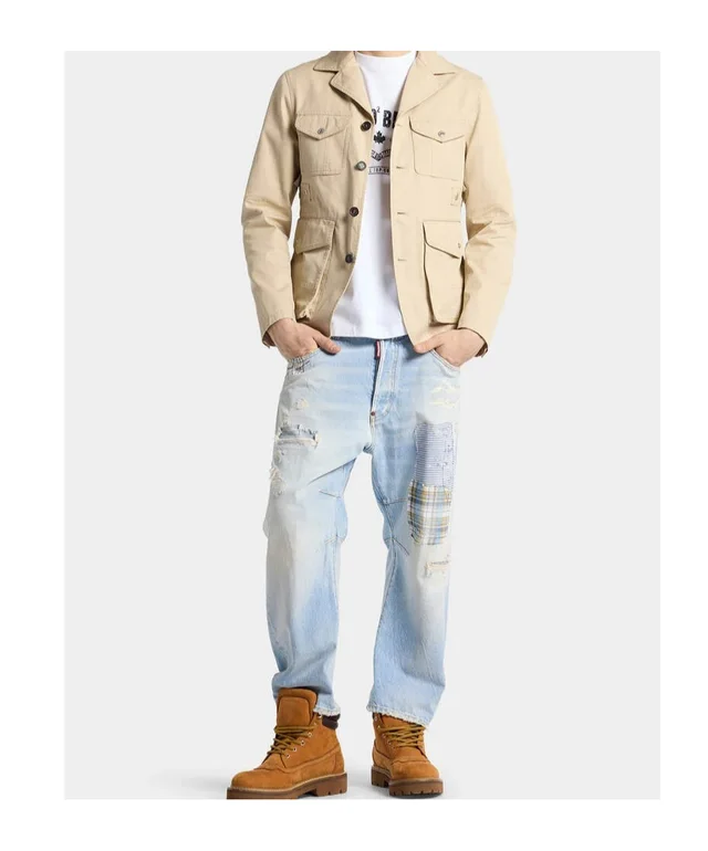 Dsquared2 patched superlite Kawaii jeans, image 1 of 1 from SENSER