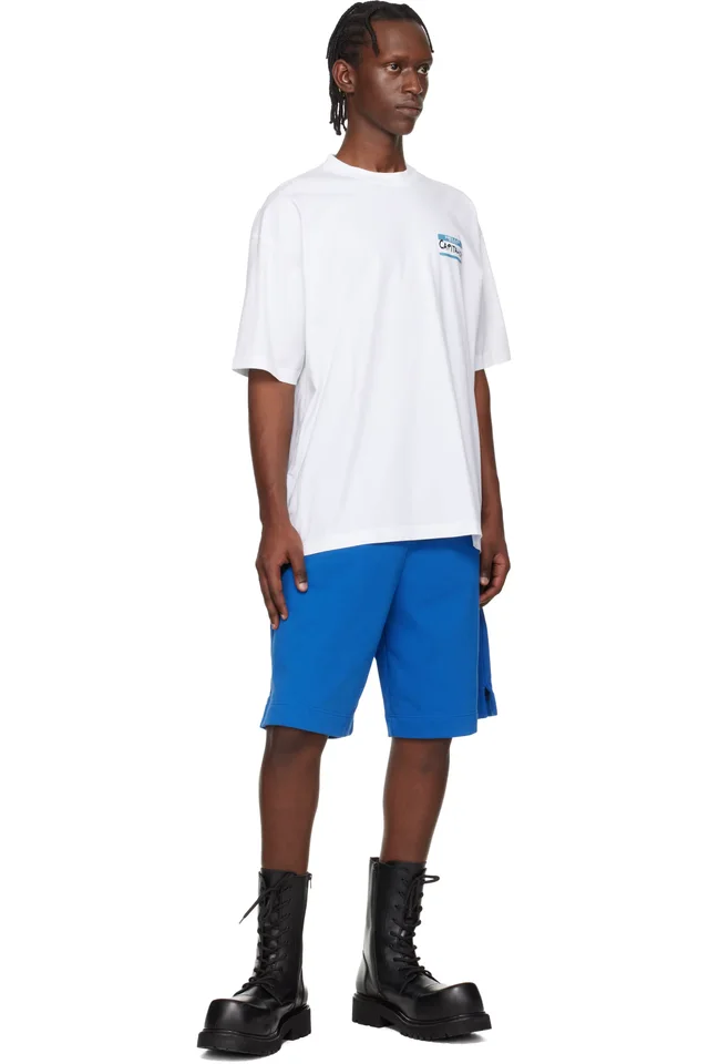 VETEMENTS White Sticker T-shirt, photo 4 of 4 from SSENSE