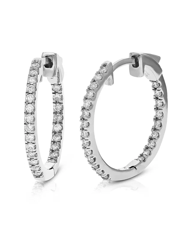 Amairah Silver 0.50 ct. tw. Lab-Grown Diamond Hoops, image 1 of 1 from Rue La La