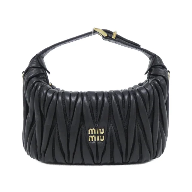 Miu Miu 5NE026 bag in NERO / GOLD metal fittings MATELASSE'MIU from KOMEHYO