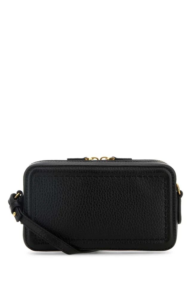 Valentino Garavani Camera Crossbody Bag — Black Calf Leather - Bos Taurus in Black Calfskin from HEWI