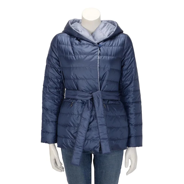 Max Mara Weekend Blue Quilted Nylon Reversible Puffer Jacket IT 38 in Blue Nylon from Blue Spinach