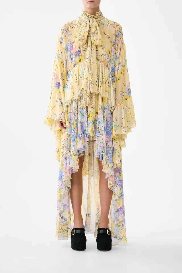 Camilla eBoutique RUFFLE HIGH LOW DRESS WITH LONG SLEEVE DARLING BUDS from CAMILLA, photo 1 of 1