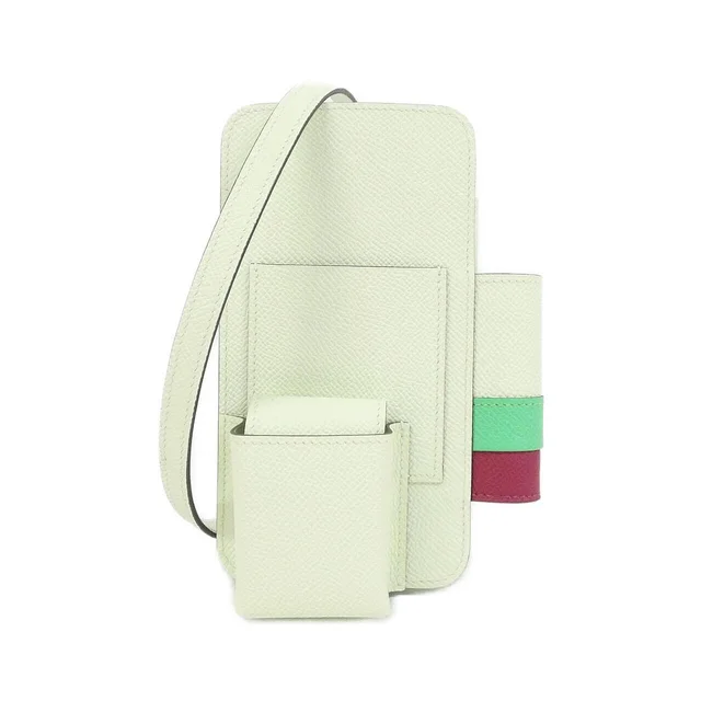 Hermès エルメス エルメスウェイ 083029CK フォンケース in VERTFIZZ+VERTCOMICS+ROUGEGRENAT(ヴェールフィズ+ヴェールコミック+ルージュグレナ) / PALLADIUM(SILVER)/パラジウム(シルバー)金具 from KOMEHYO