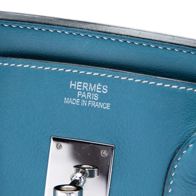 Hermès Swift Birkin Retourne 35 in blue Swift leather from Her-Age, photo 5 of 6