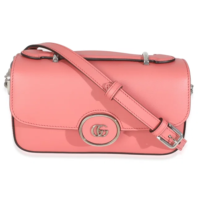 Gucci Pink Senna Calfskin Petite Gg Top Handle Shoulder Bag Leather Handbag in Pink Calfskin from HEWI