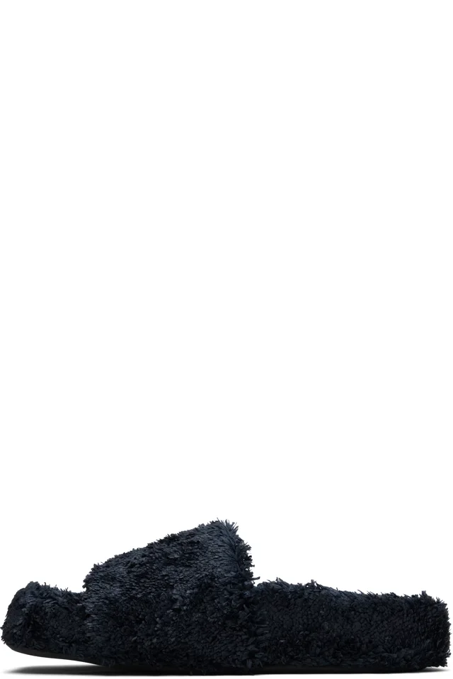 MM6 Maison Margiela Black Spugna Vichy Sandals, photo 3 of 5 from SSENSE