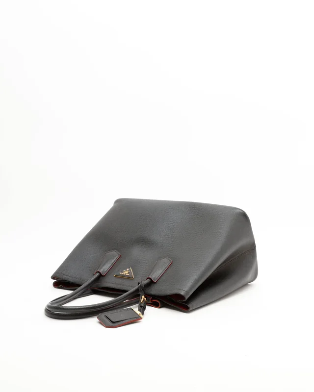 Prada Large Saffiano Double Bag in Saffiano leather from A Retro Tale, photo 4 of 14