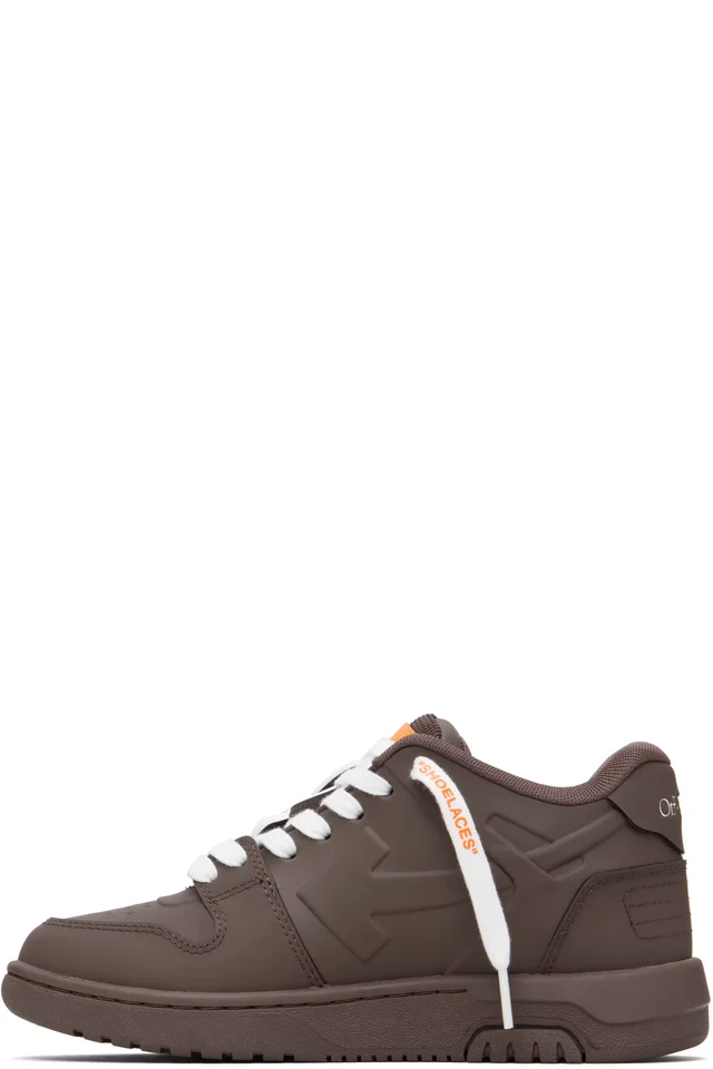 Off-White Brown 'Out Of Office' Molded Sneakers, photo 3 of 4 from SSENSE