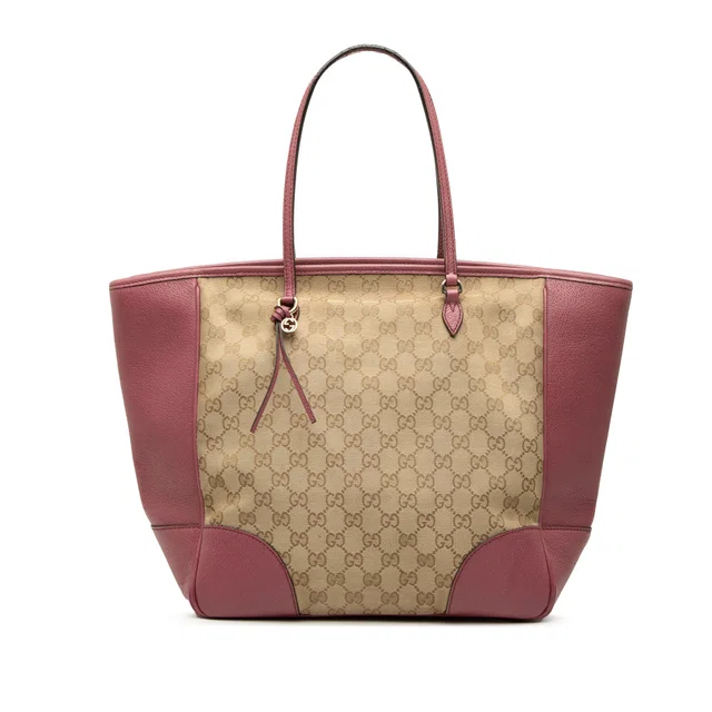 Beige Gucci GG Canvas Bree Tote in Beige Canvas from Designer Revival