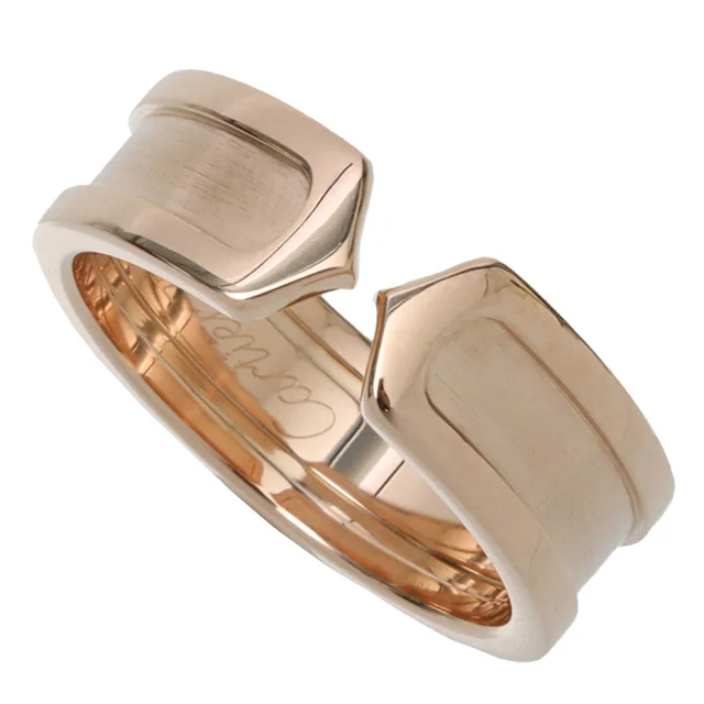 Cartier 18K C2 Ring #54 Pink Gold in Pink from VINTAGE QOO TOKYO