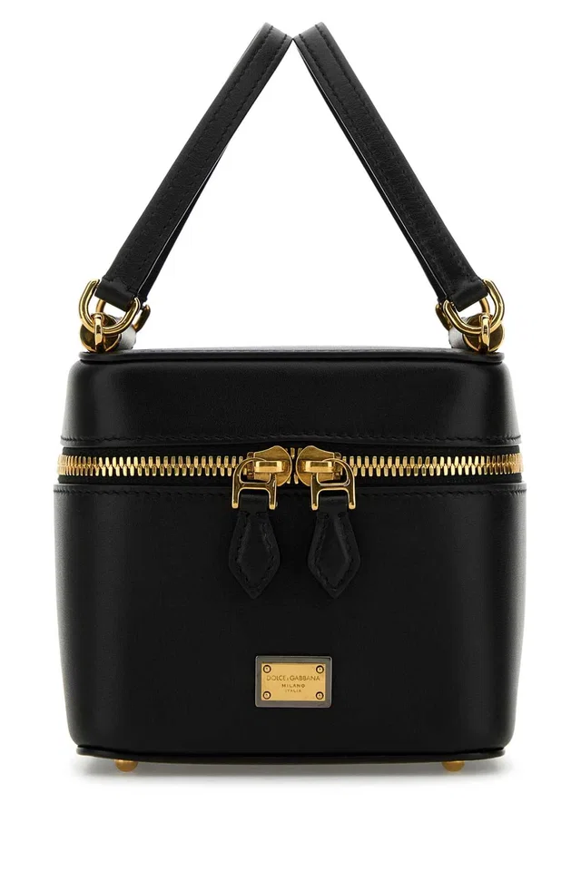 Dolce & Gabbana Sicily Top Handle Bag — Black in Black Calfskin from HEWI