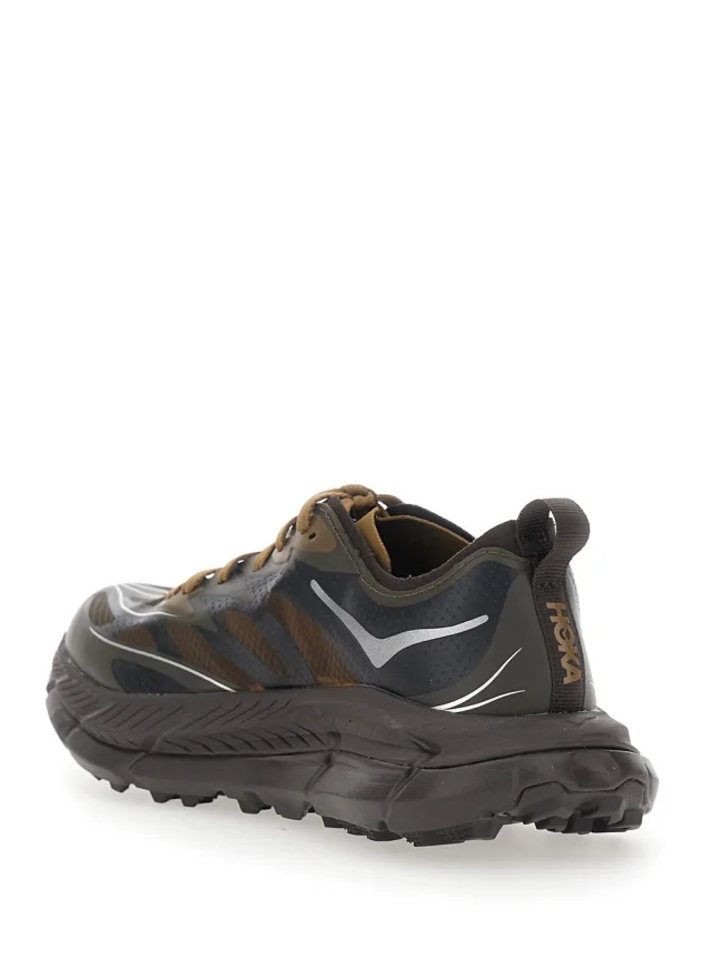 HOKA 'Mafate Speed 4 Lite' Brown Sneaker Low Top with Mesh Inserts in Tech Fabric Unisex in Brown, photo 4 of 5 from Gaudenzi Boutique