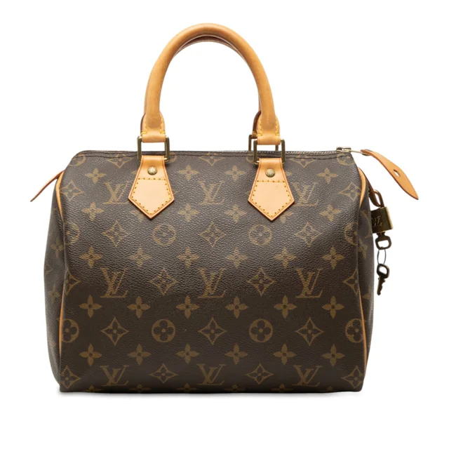 Brown Louis Vuitton Monogram Speedy 25 Boston Bag in Brown Coated canvas from Designer Revival, photo 1 of 1