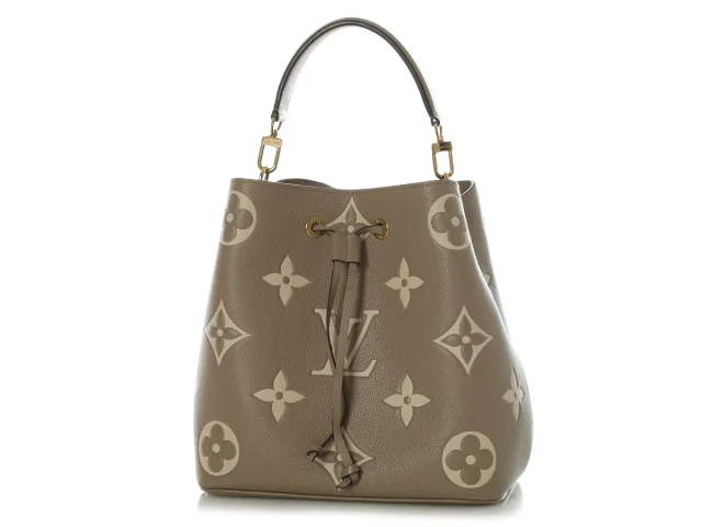Louis Vuitton Dove and Cream Bicolor Monogram Empreinte NéoNoé MM in White Leather from Ann's Fabulous Finds, photo 4 of 10
