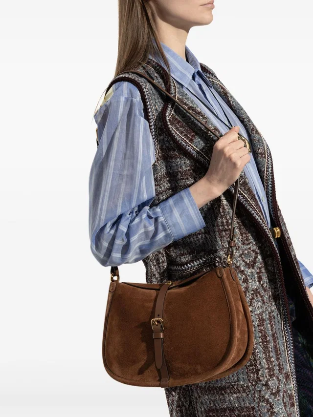 Etro Pegasus Shoulder Bag — Brown Cowhide; Lining: Calfskin in Brown Calfskin from HEWI