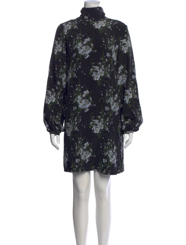 Alexander McQueen Silk Mini Dress in black Silk from The RealReal