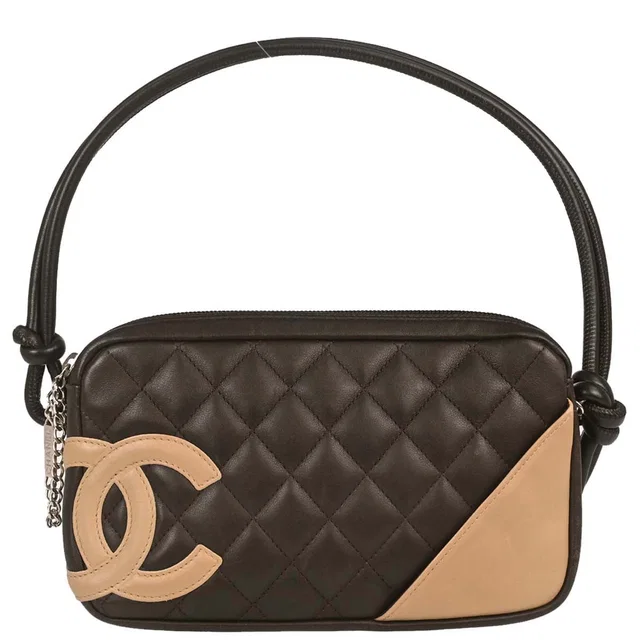 Chanel 2005-2006 Brown Calfskin Cambon Ligne Handbag in Brown Calfskin from AMORE Vintage Tokyo