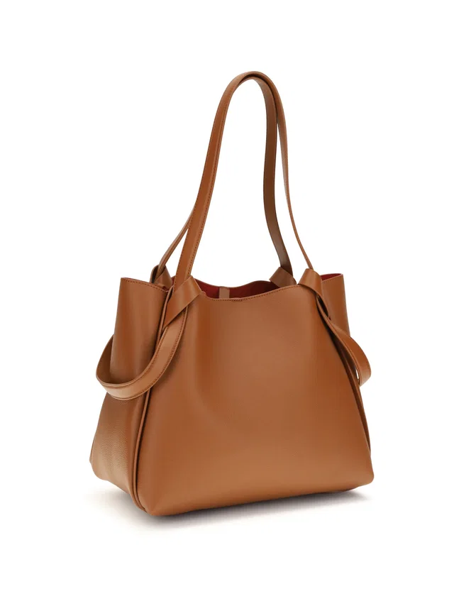 Christian Louboutin Bettina Shoulder Bag — Tan Calf Leather in Brown Calfskin from HEWI