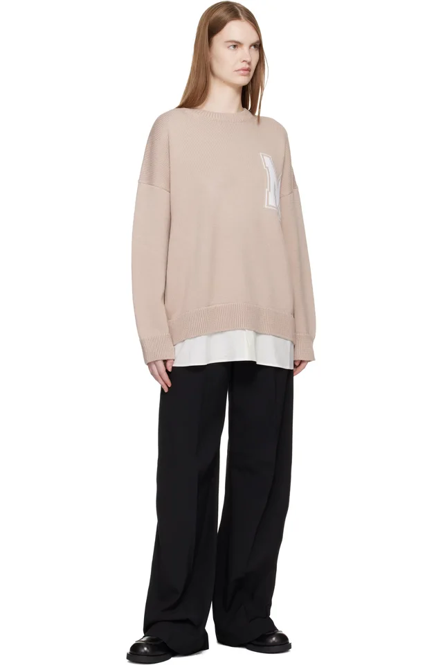 MM6 Maison Margiela Black Wool Wide Leg Trousers, photo 4 of 4 from SSENSE