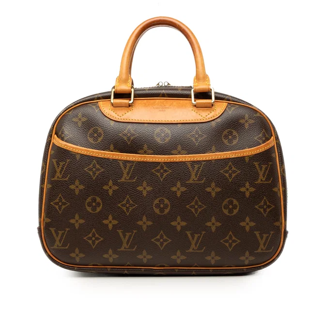 Brown Louis Vuitton Monogram Trouville Handbag in Brown Coated canvas from Designer Revival