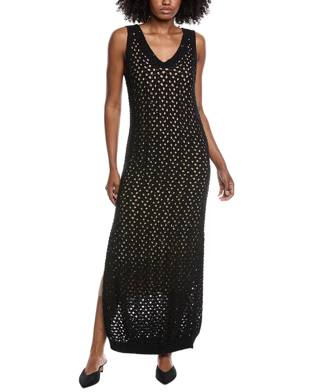 Brunello Cucinelli Crochet Linen & Silk-Blend Maxi Dress, image 1 of 1 from Gilt