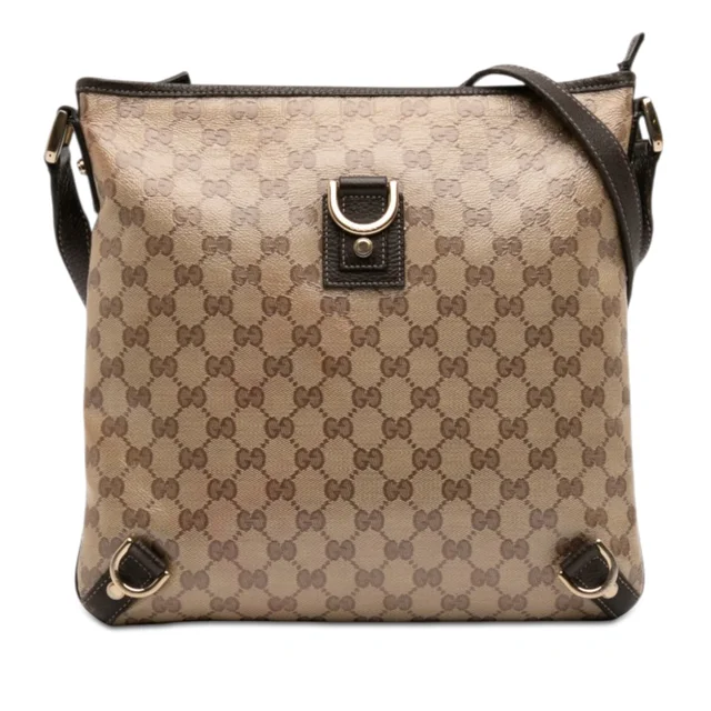 Beige Gucci GG Crystal Abbey D Ring Crossbody in Beige Coated canvas from Designer Revival, photo 1 of 1