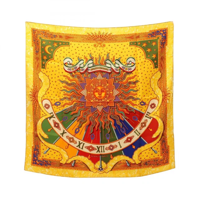 Hermès Scarf Carre 90 Gloria Soli Orange Silk in Orange Silk from The Reluxe