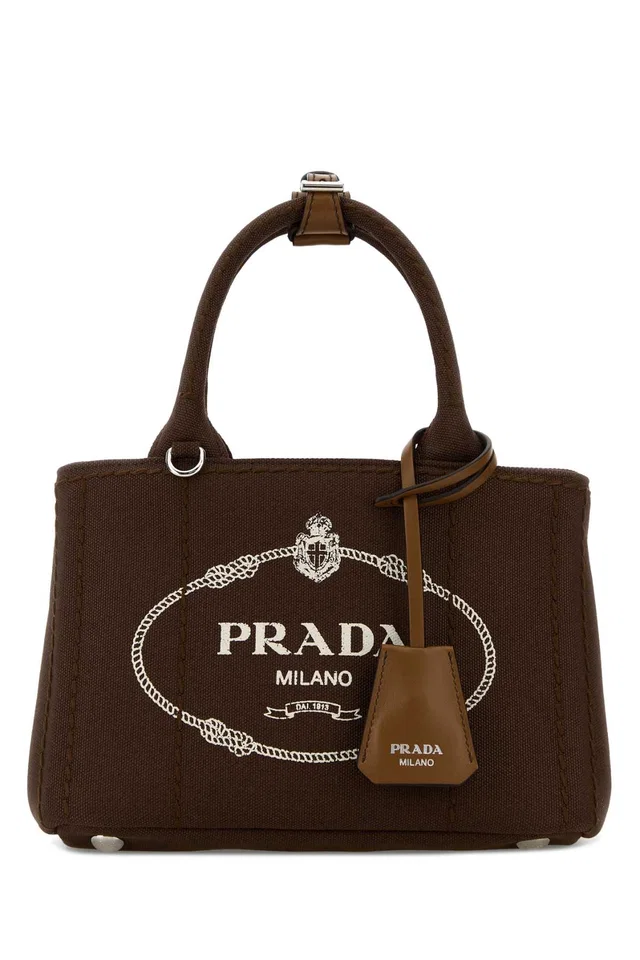 Prada Milano Tote Bag — Brown in Brown Canvas from HEWI