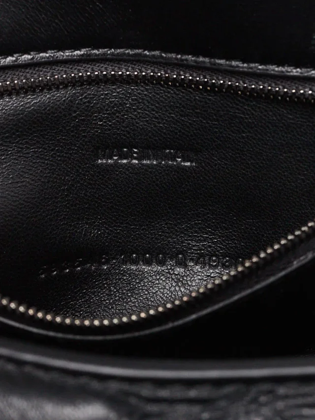 Balenciaga Black Embossed Leather Hourglass Small Top Handle Bag in Black Leather from Yoogis, photo 9 of 10