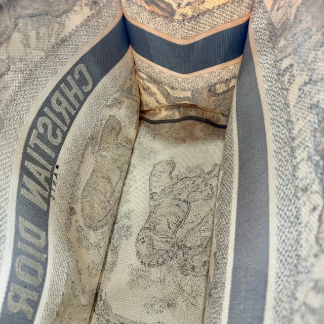 Dior Gray Dioriviera Toile de Jouy Book Tote, Medium in Grey Canvas from SparklesnDreams