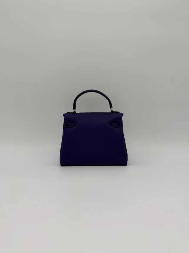 Hermès Kelly Doll Purple/ Dune Swift Palladium Hardware in Purple Swift leather from Luxury Promise, photo 3 of 11
