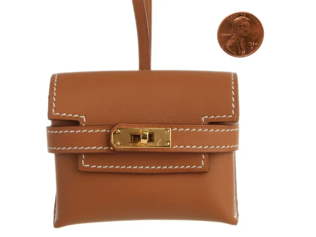 Hermès Gold Swift Kelly Festival Bag Charm in Gold Swift leather from Ann's Fabulous Finds, photo 6 of 6