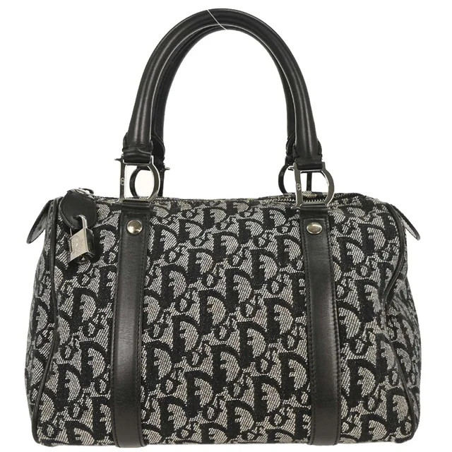 Dior Black Trotter Duffle Handbag in Black Canvas from AMORE Vintage Tokyo
