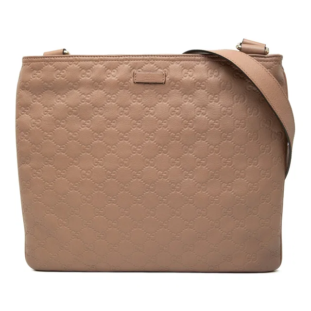 Brown Gucci Guccissima Crossbody in Brown Leather from Designer Revival