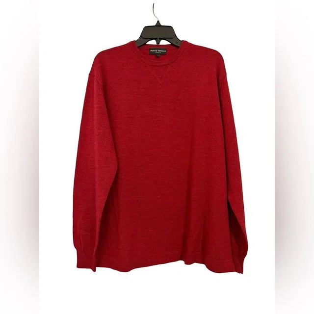 Ponte Vecchio Men’s Virgin Wool Sweater Made In Italy Size Large in red Wool from Poshmark