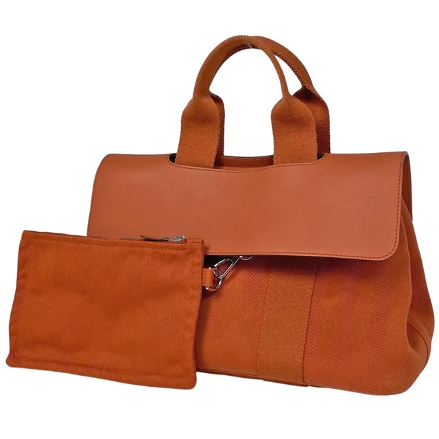 Hermès Valparaiso PM Handbag Toilet Blanc Potiron in White Leather from The Reluxe