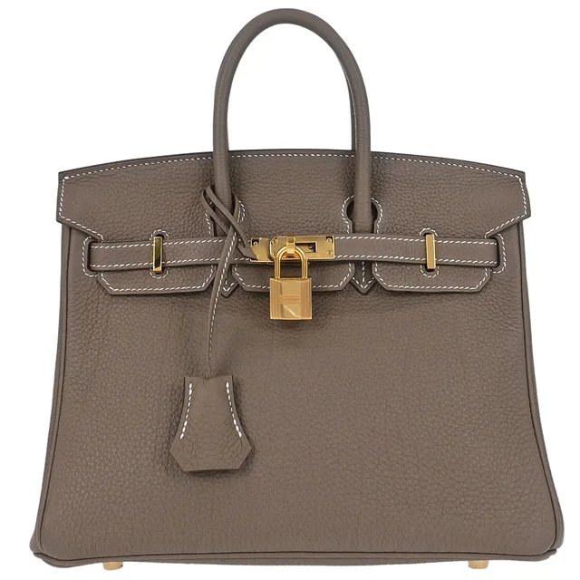 Hermès 2019 Etoupe Gray Togo Birkin 25 Handbag in Taupe Togo leather from AMORE Vintage Tokyo